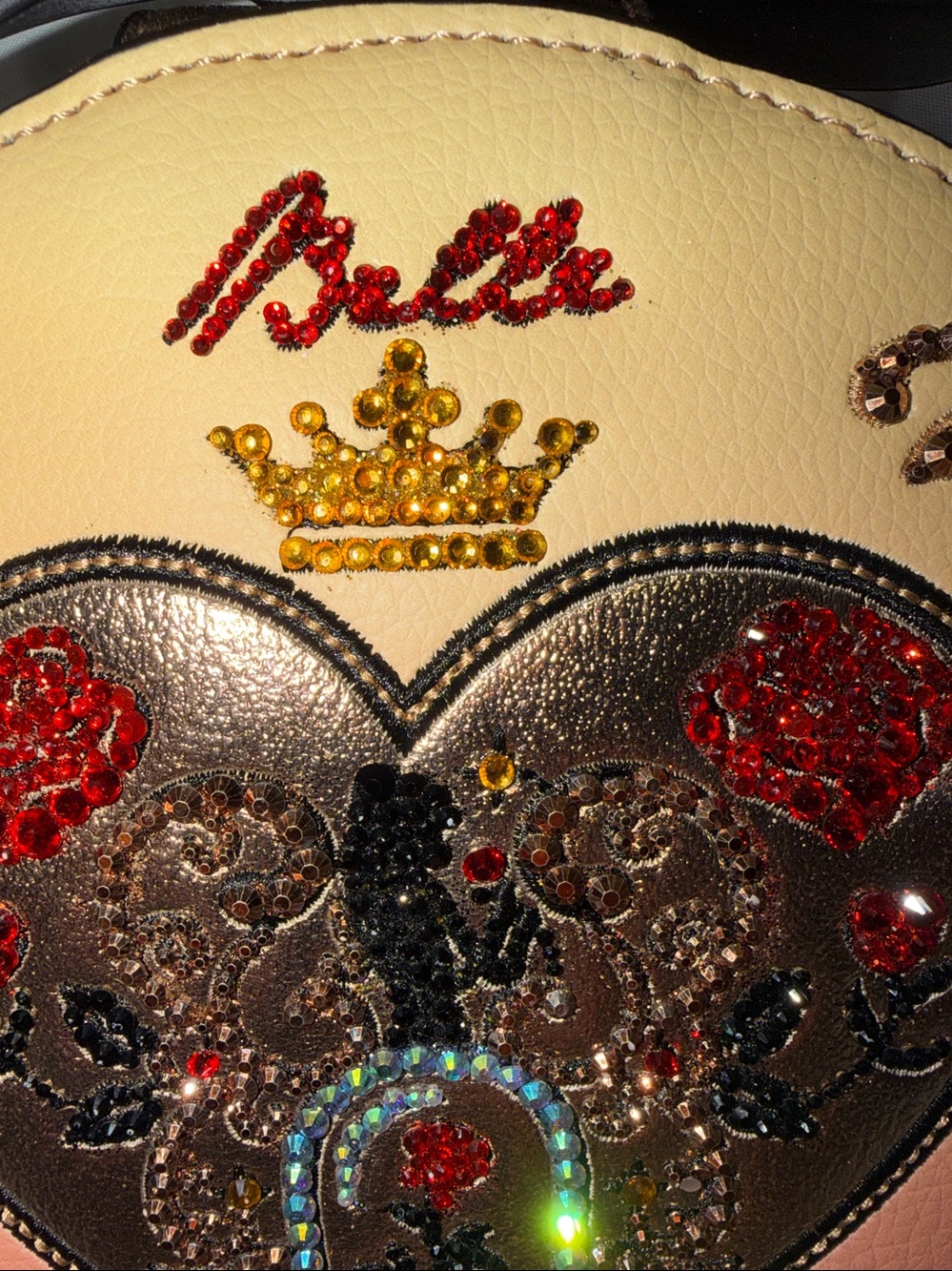 Danielle Nicole beauty & the beast Belle enchanted rose Blinged Crossbody bag - Picture 3 of 7